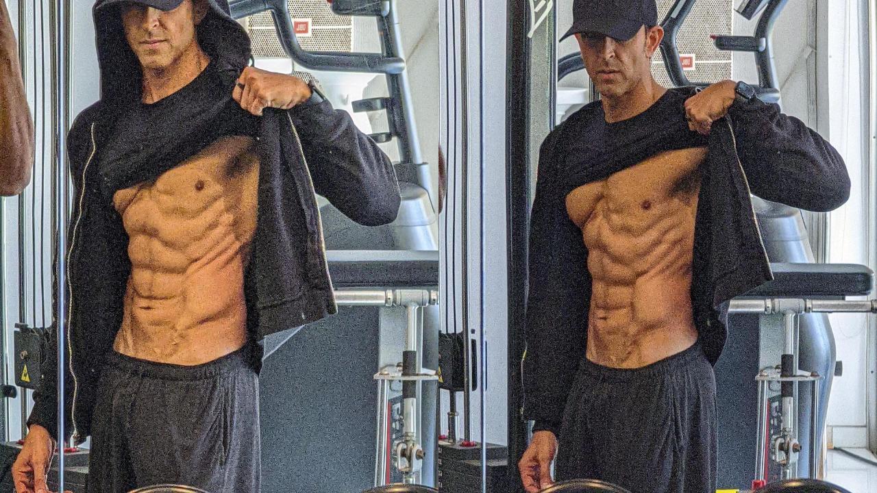 Hrithik Roshan flaunting his 8-pack abs in latest gym selfies is the best thing you will see on internet today!